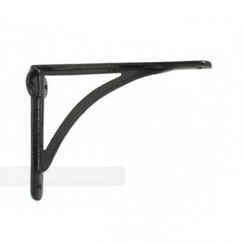 Curved Black Iron Shelf Bracket 