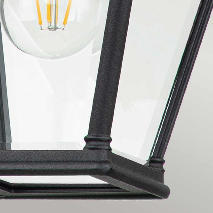 "Boxwell" Medium Single Light Chain Lantern in Midnight Black