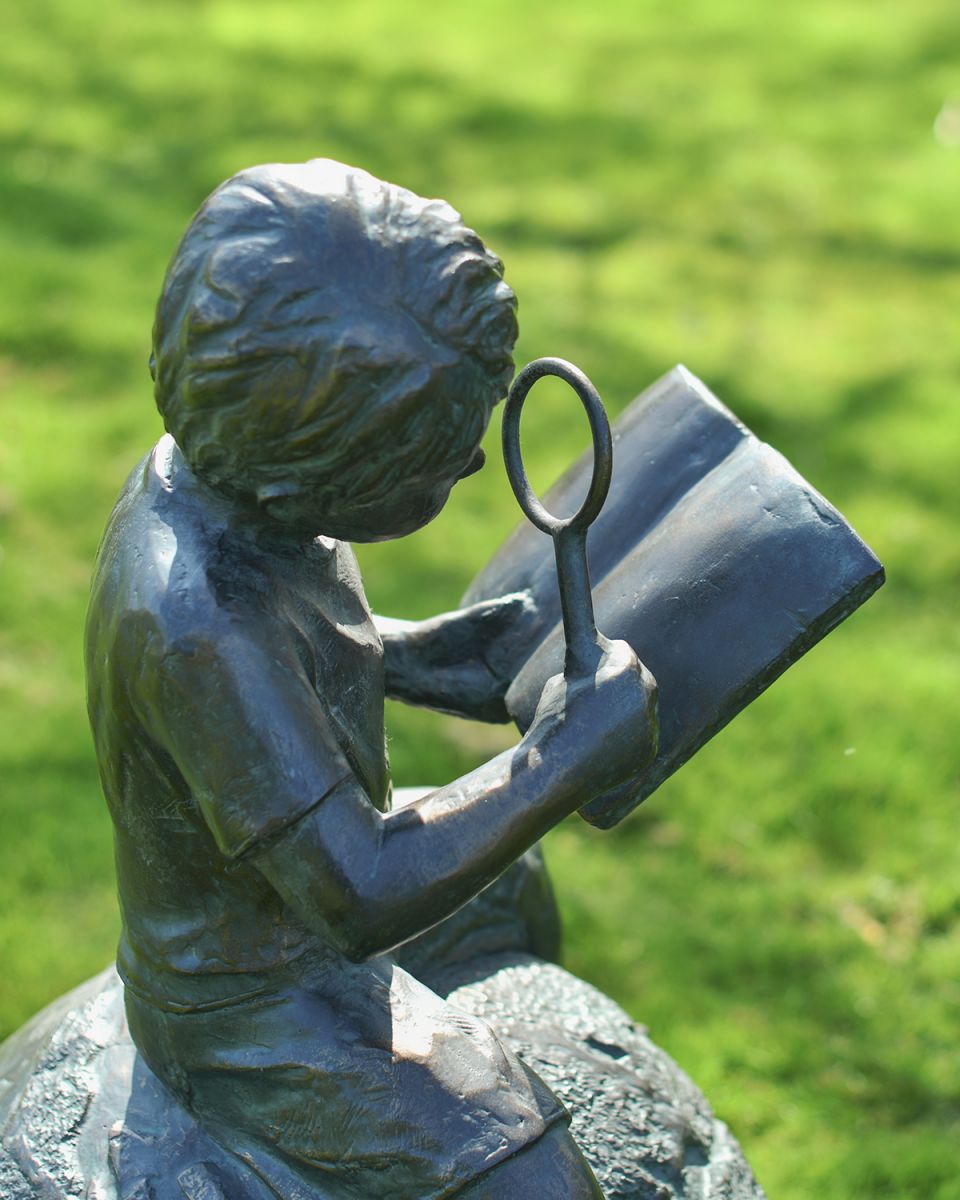 Close-up of the Antique Bronze Finish on the Sculpture