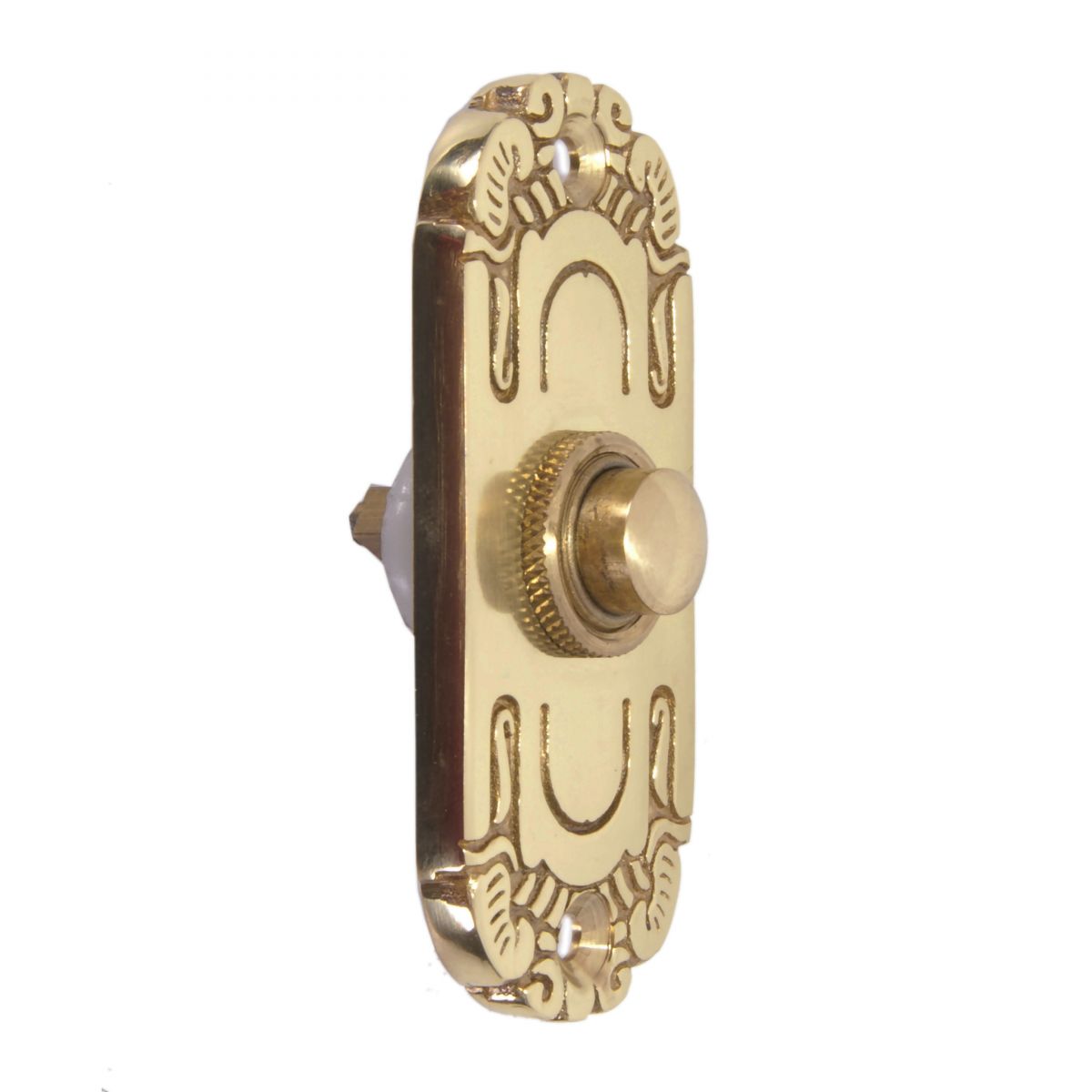 Polished Brass bell Push with contact for chime