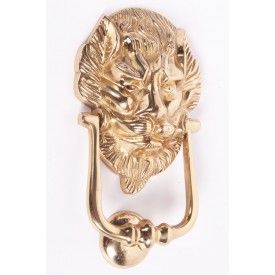 Polished Brass "Downing Street" Lion Door Knocker