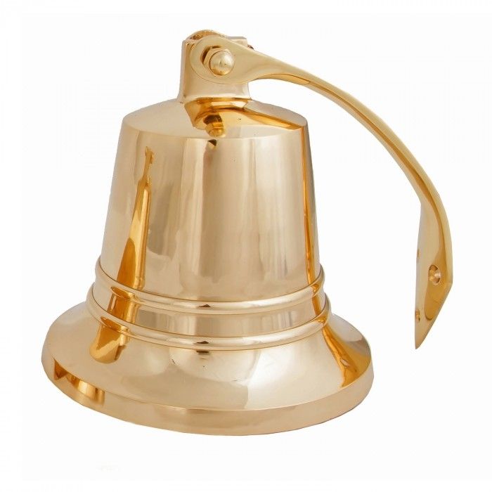 6" Brass Bell with Rope Lanyard