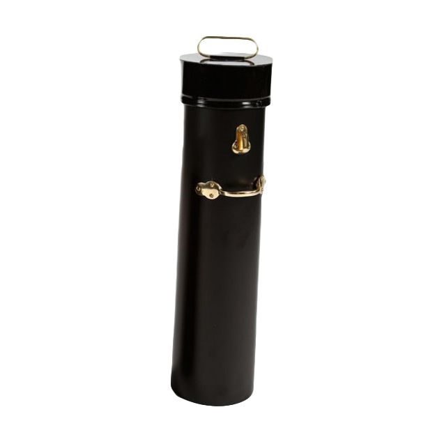 Black Rain Cap With Polished Brass Handle