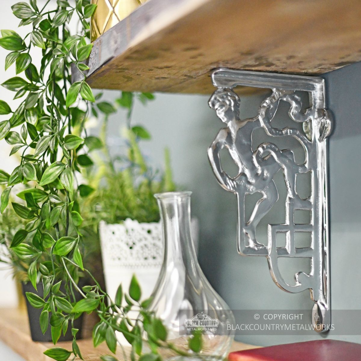 Bright Chome Cherub shelf bracket