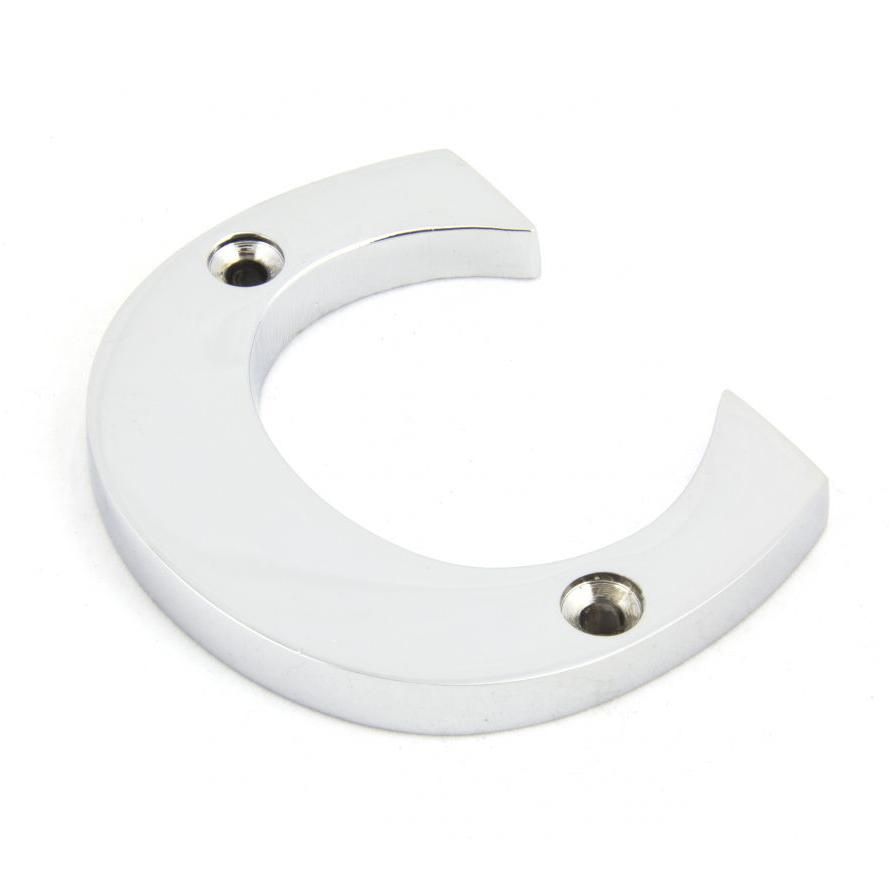 3 Inch Letter C Screw Fix Letter in an Bright Chrome Finish