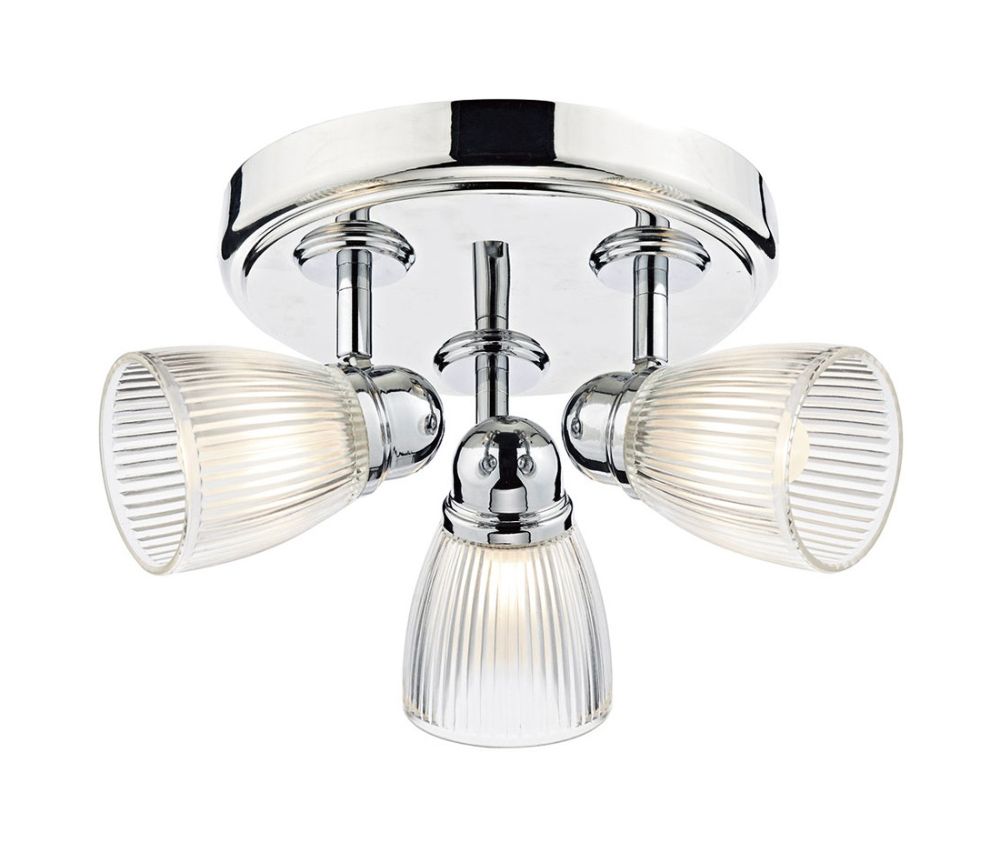 Polished Nickle Adjustable Three Light Bathroom Light