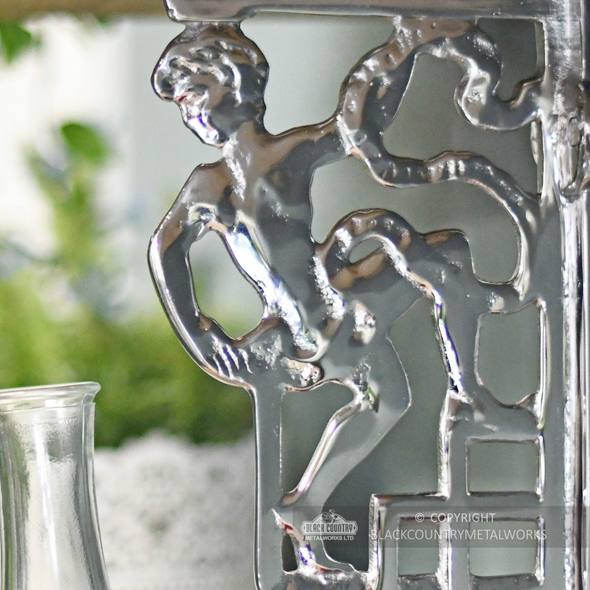 Bright Chrome Climbing Man Design Shelf Bracket