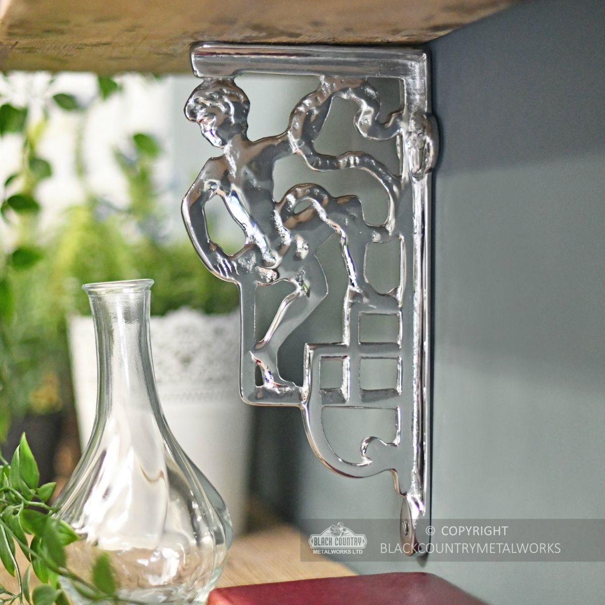 Bright Chrome Climbing Man Design Wall Bracket