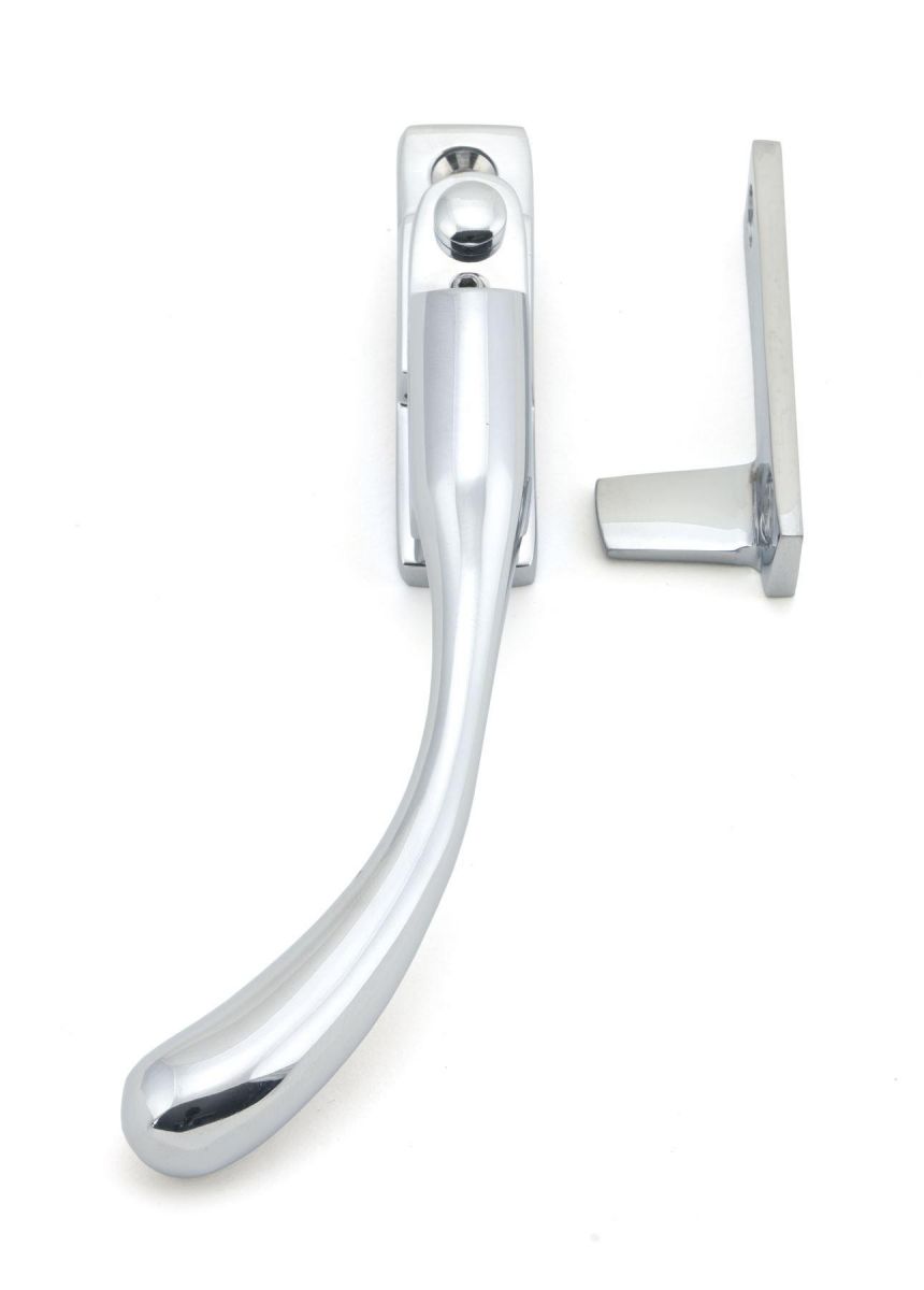 Bright Chrome Peardrop Locking Window Fastener - Left Handed