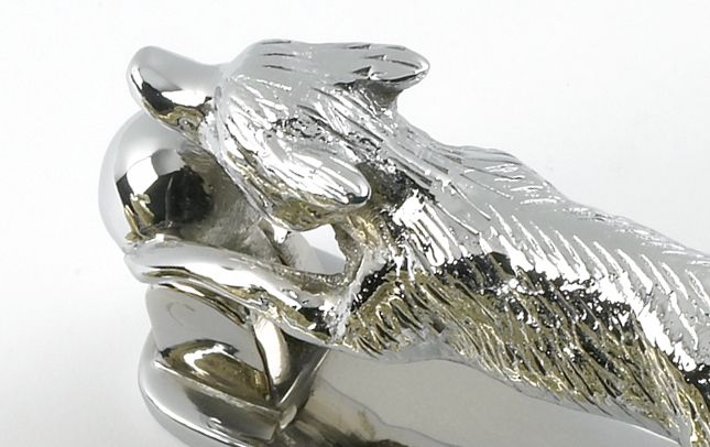 Bright Chrome Running Fox Door Knocker