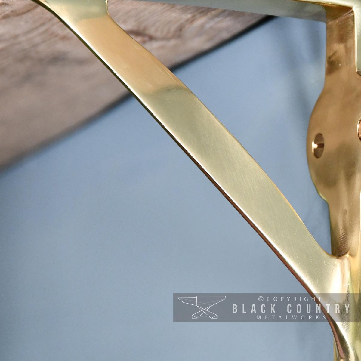 Close-up of the Polished Brass Finish
