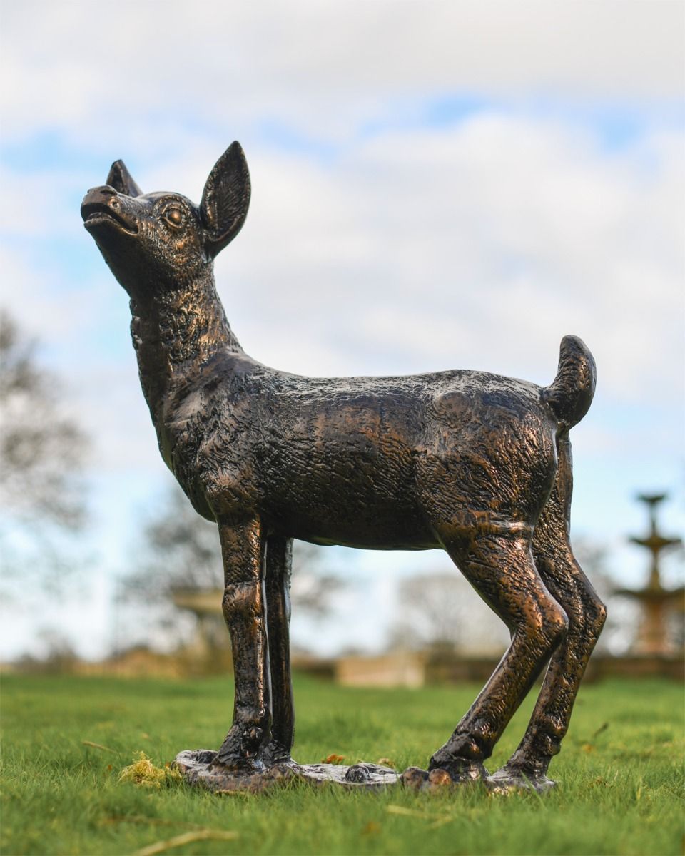 "Willow" Baby Doe On Base Garden Sculpture 
