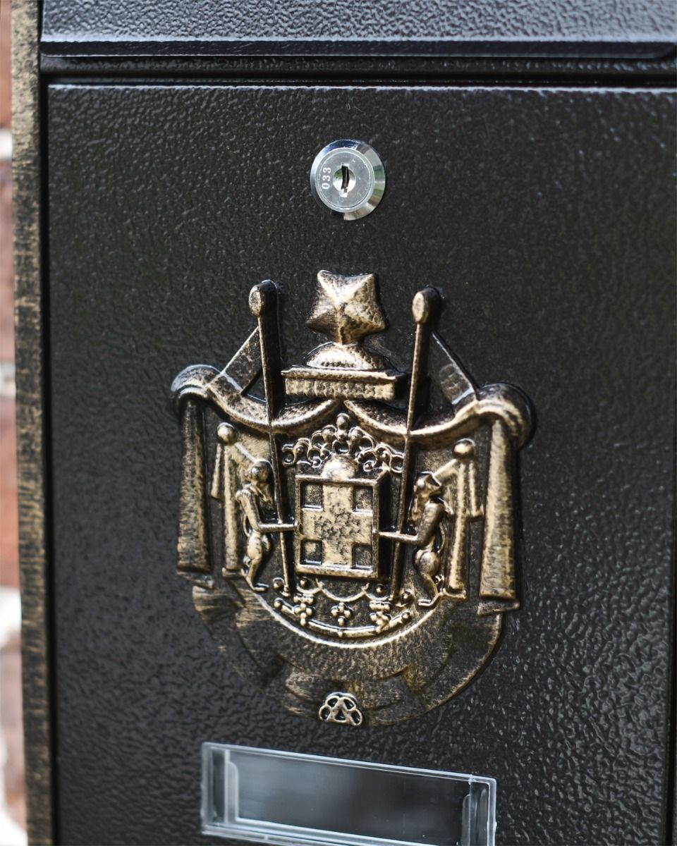 Gold Emblem on Post Box 