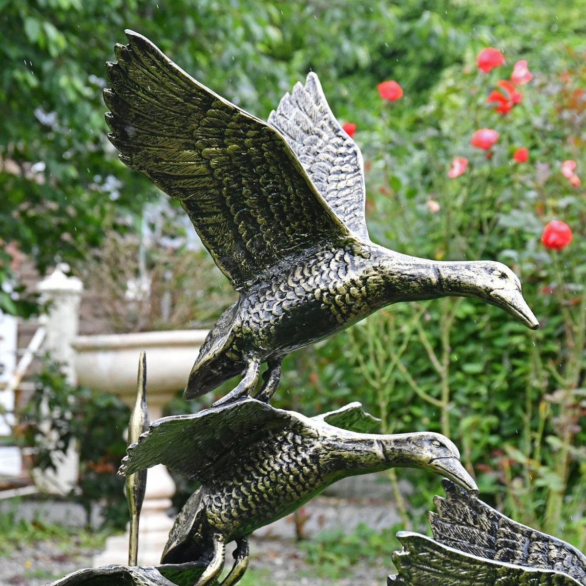 Close-up of the Duck on the Sculpture