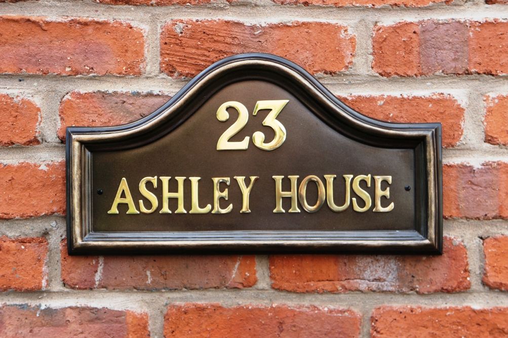 Bronze Finish Traditional House Name Sign
