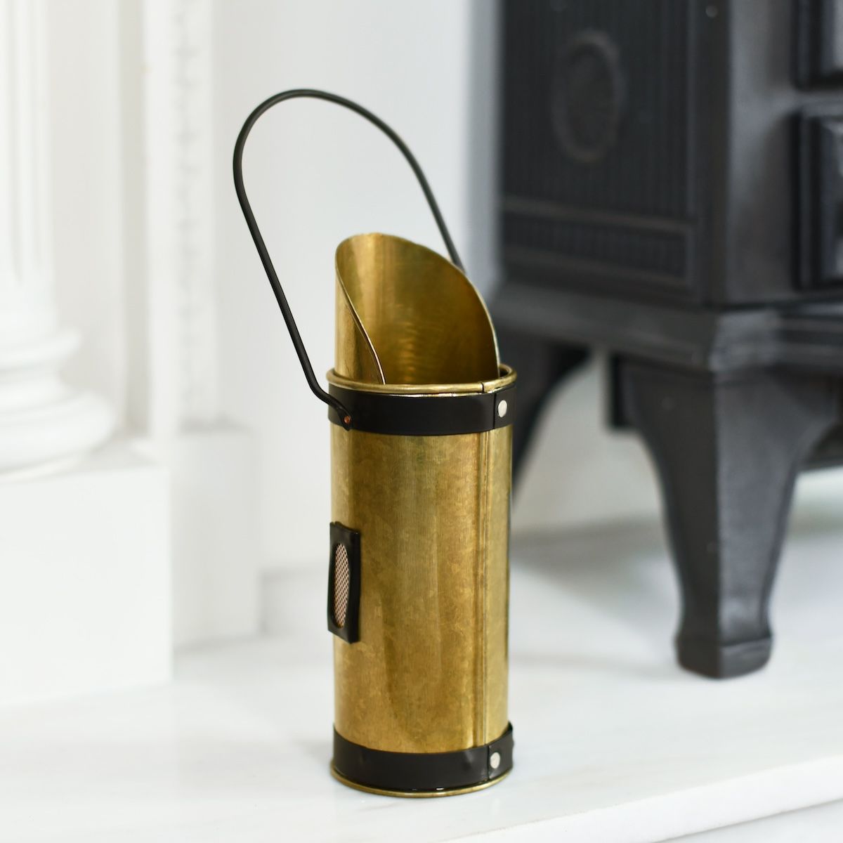 In situ photo of fireside match holder