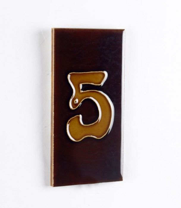 Single Brass Plain Number Tile Frame