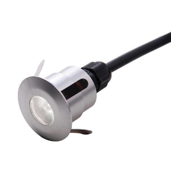 Solid Brass "Cyclops" Brushed Aluminium Ground Light