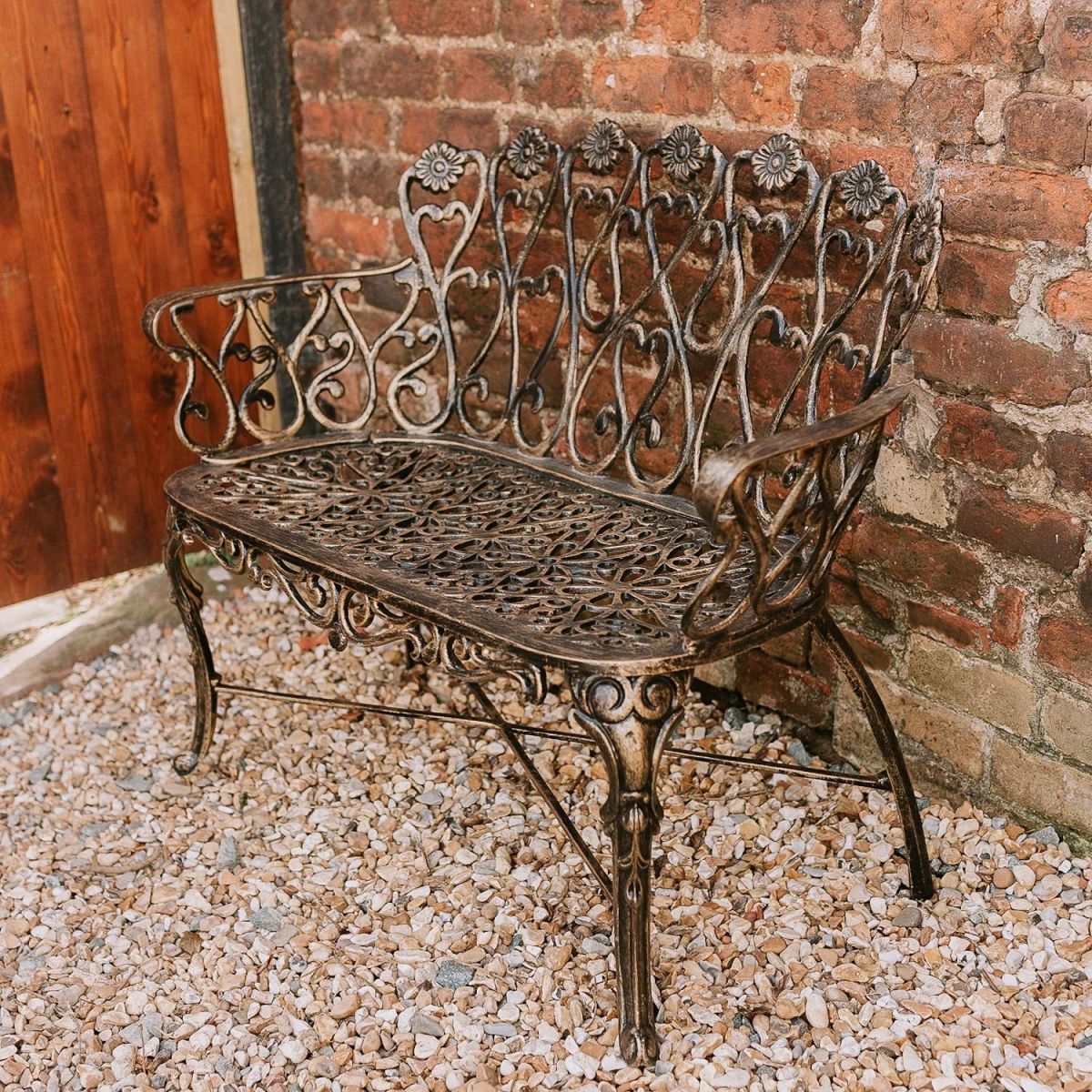Brushed Gold "Chorley" Daisy Bench 