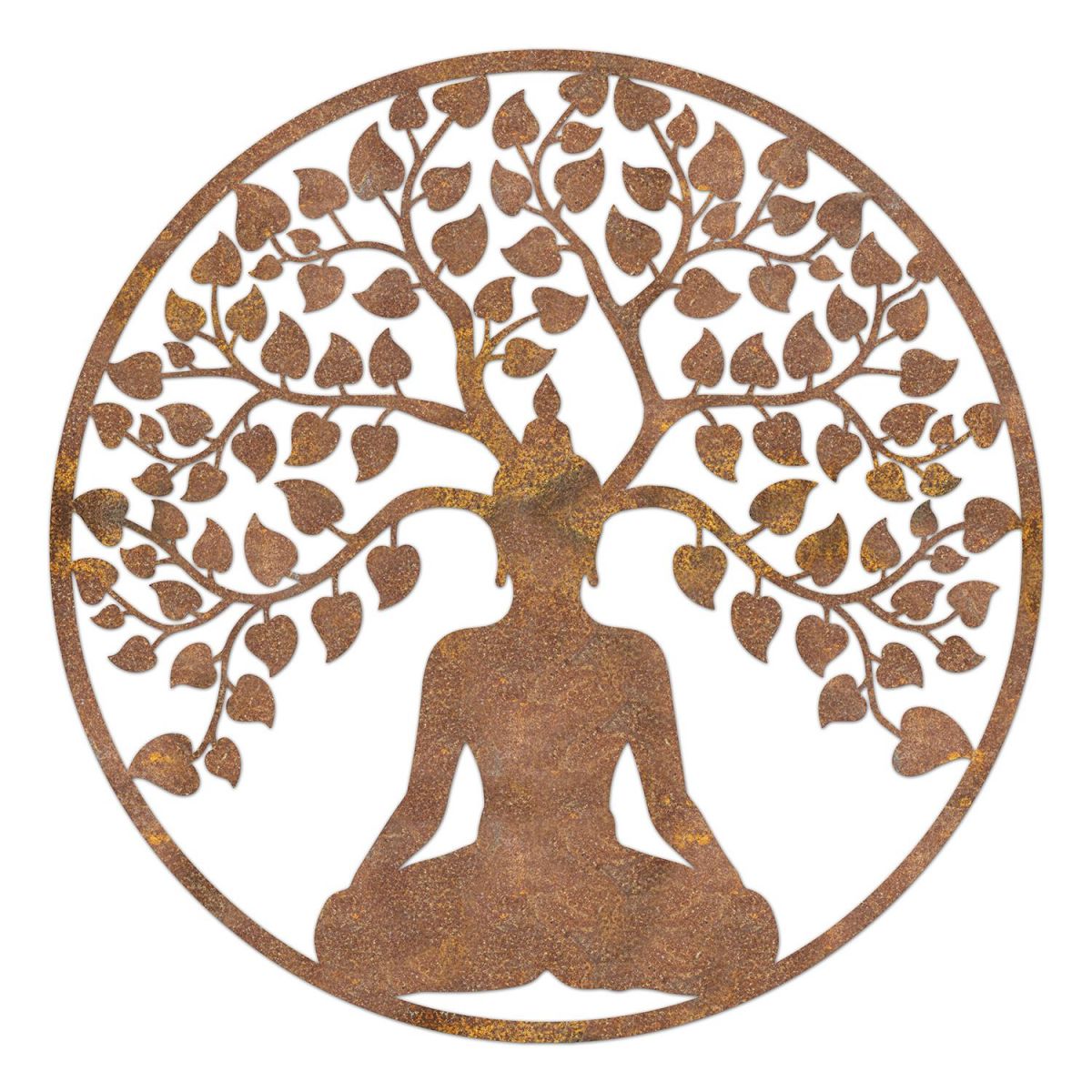 "Buddha Tree" Wall Art in a Rustic Finish