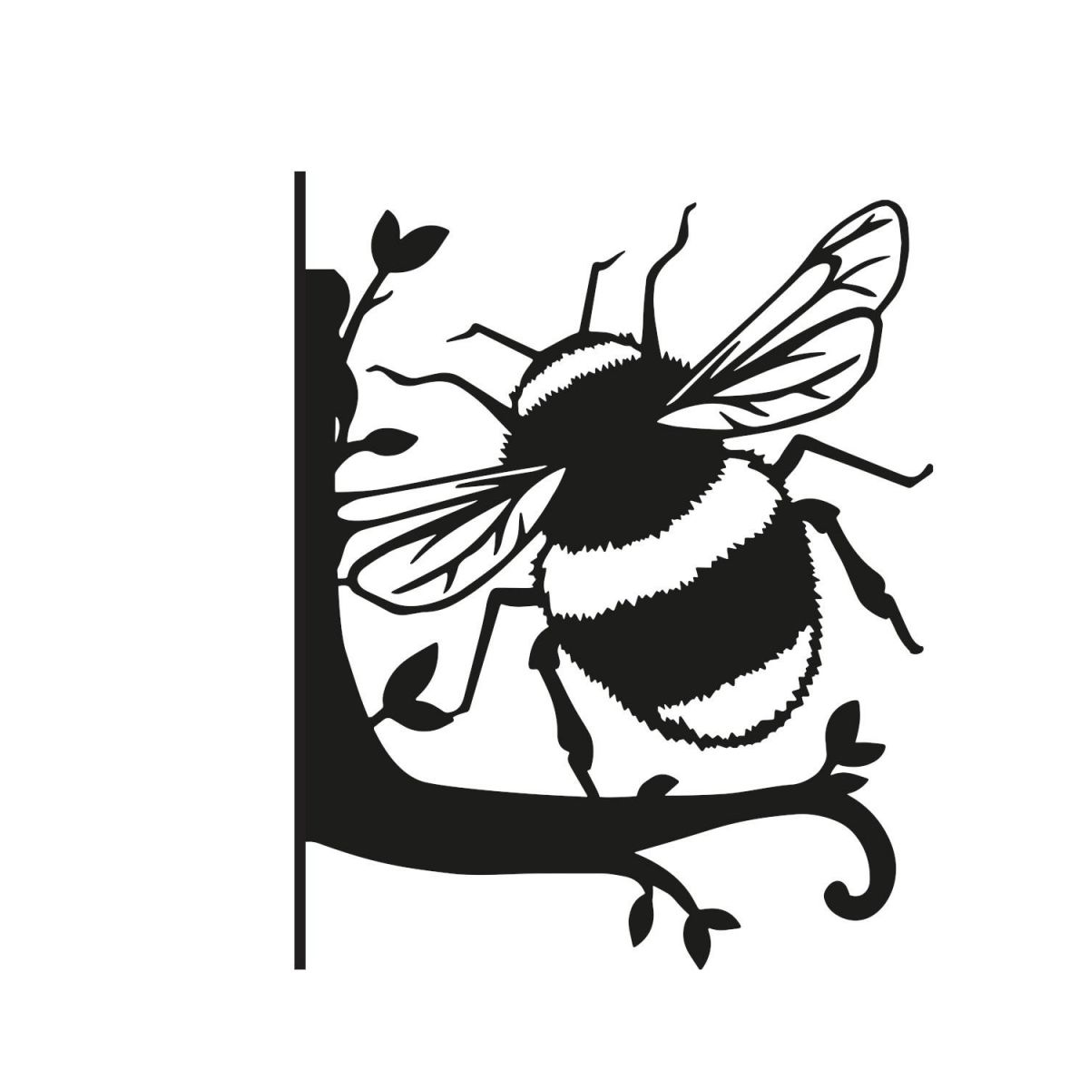 Bumblebee Hanging Basket Bracket on White Background