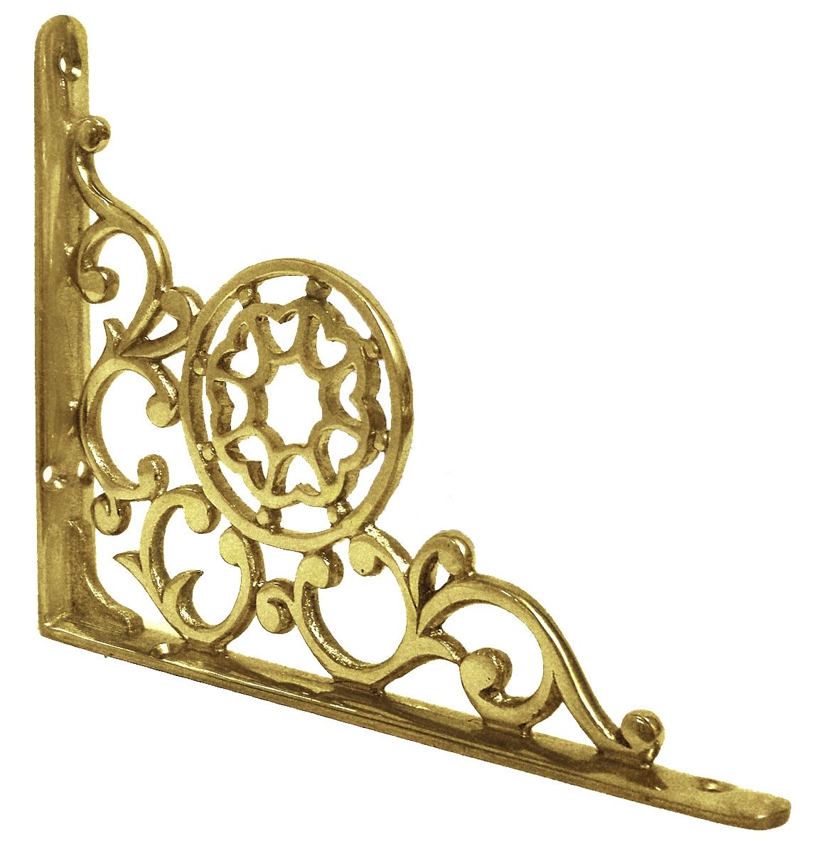 Solid brass wall bracket