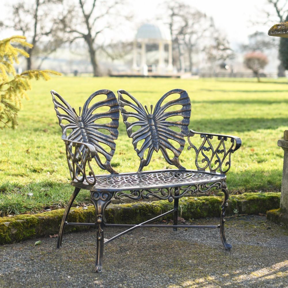 "Flutter" Butterfly Design Two Seater Bench