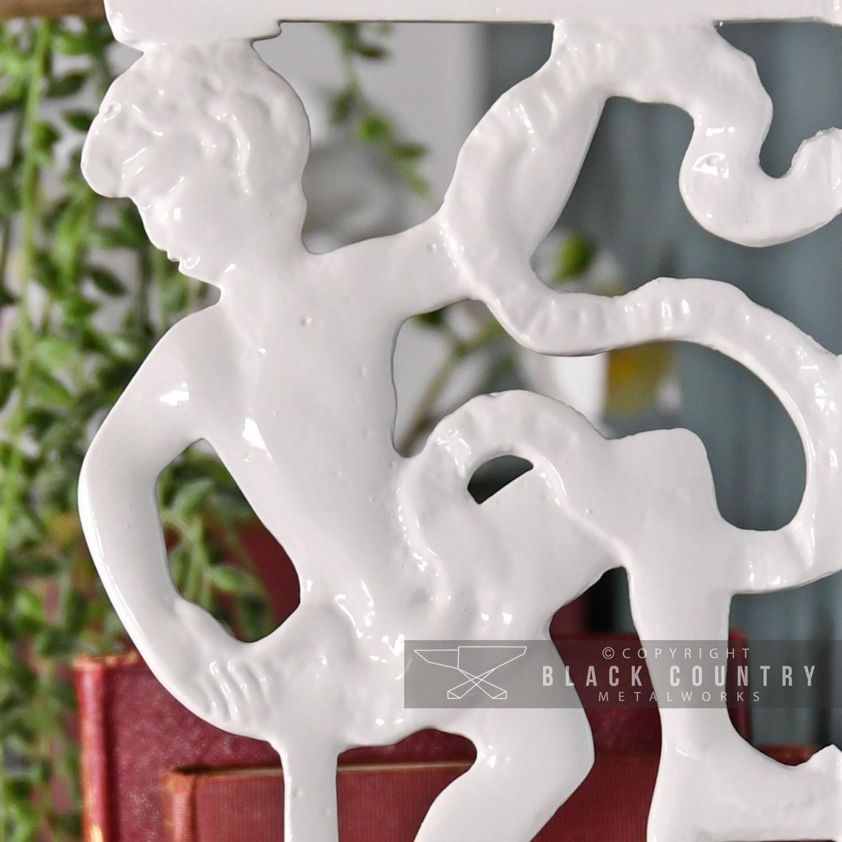 White Climbing Man Design Bracket 25 x 12cm