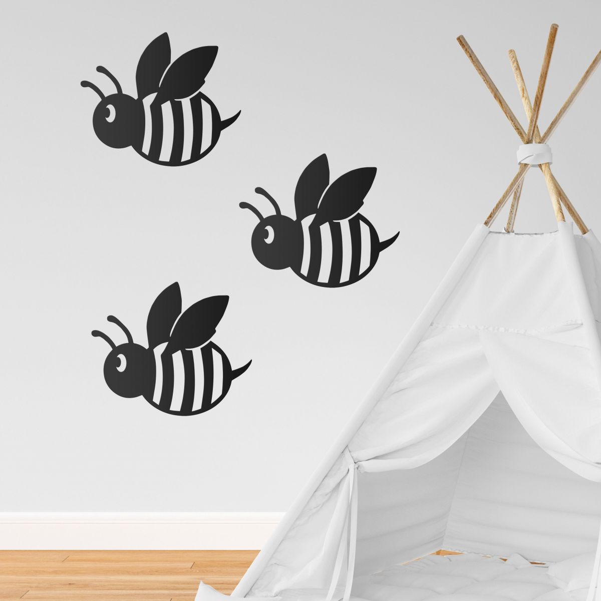 Black Bee Wall Art in Situ 