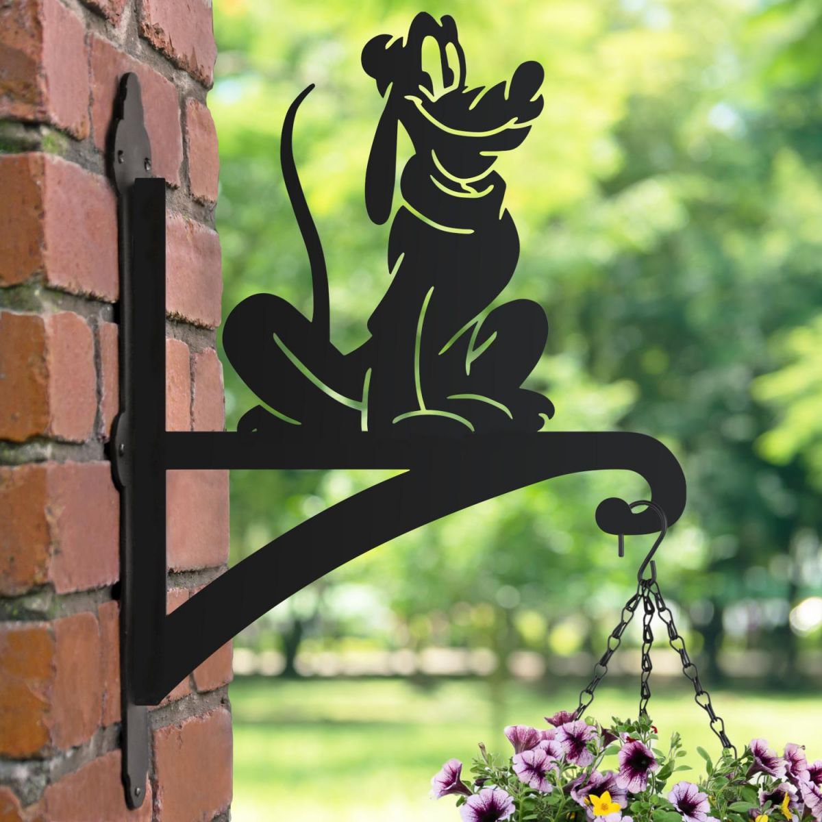 Cartoon "Bloodhound" Dog Hanging Basket Bracket