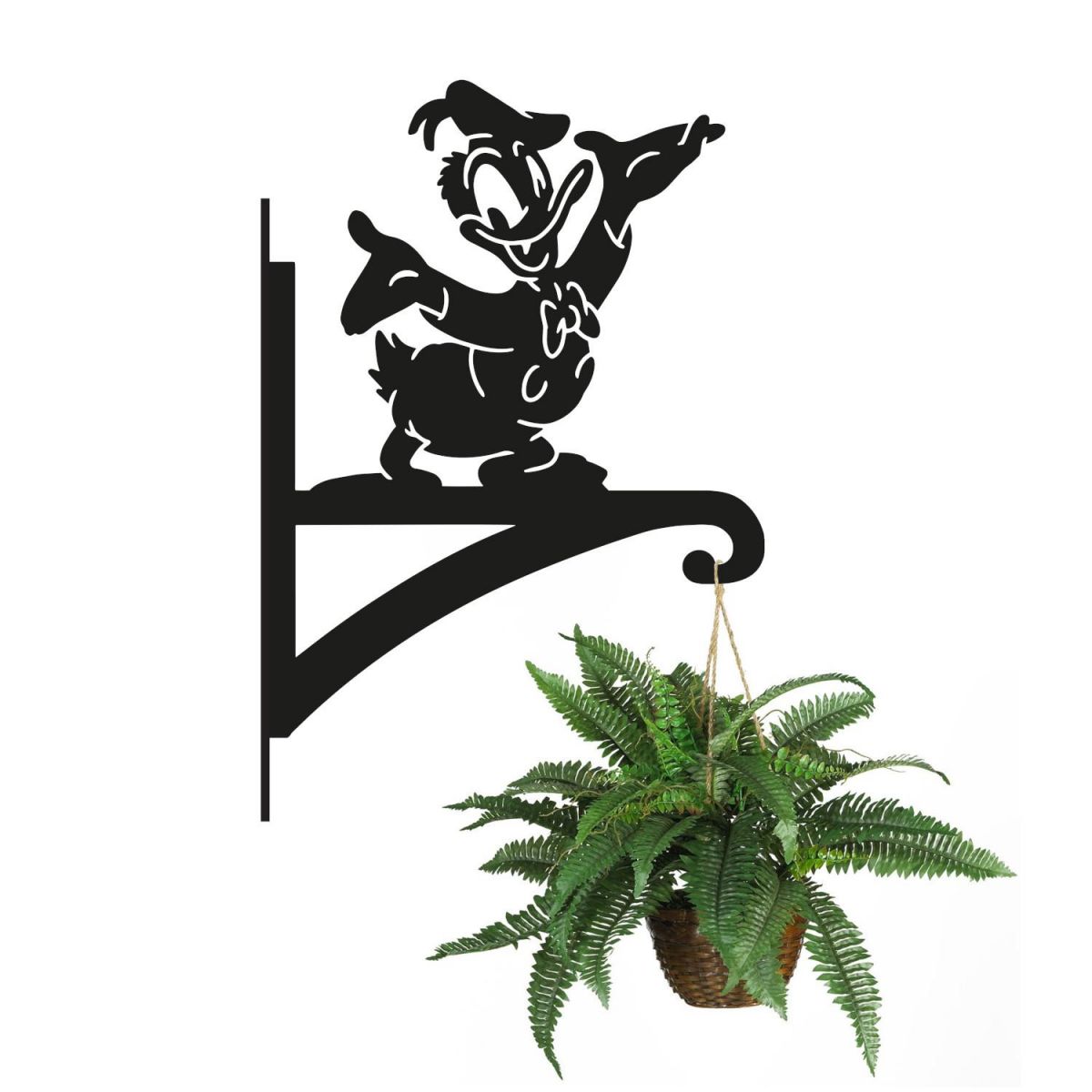 Cartoon Male Duck Hanging Basket Bracket with Planter