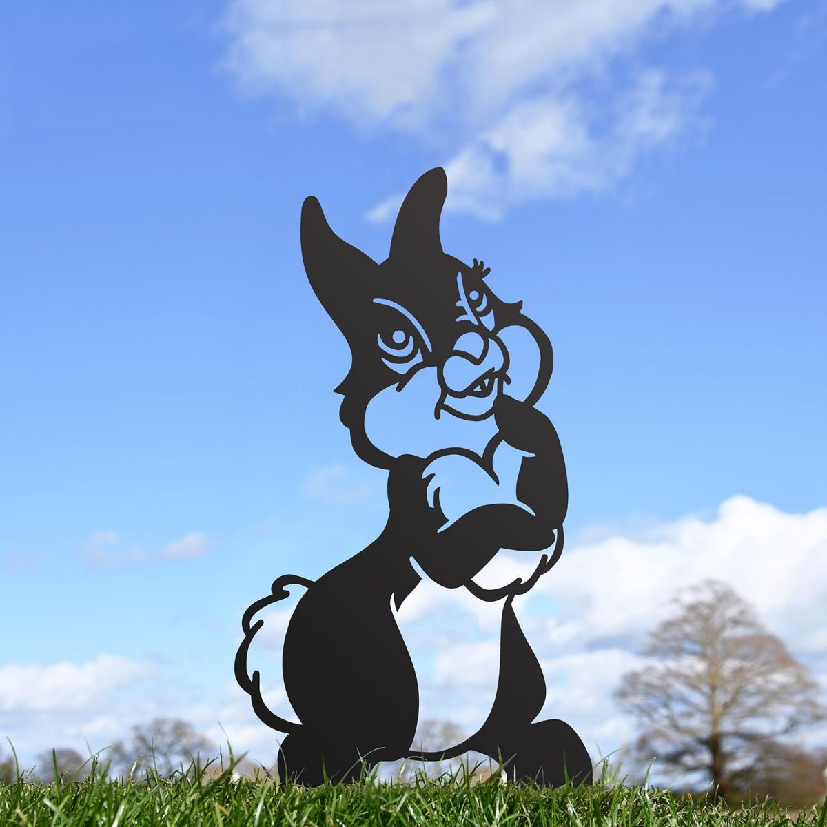 Cartoon Rabbit Iron Silhouette in Situ