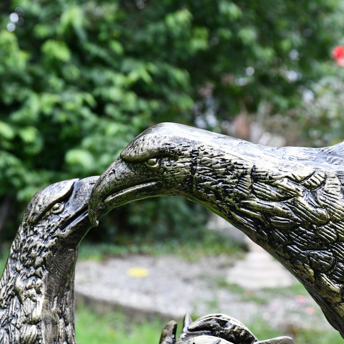 Close-up of the Detail on the Heads of the Eagles