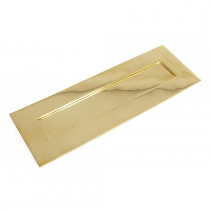 Cast Brass Large Traditional Letter Plate in a Polished Brass Finish