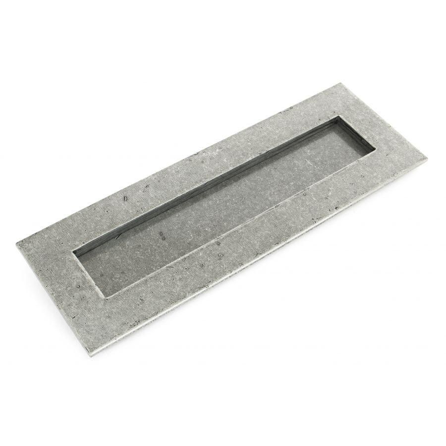 Cast Brass Traditional Letter Plate in Pewter 