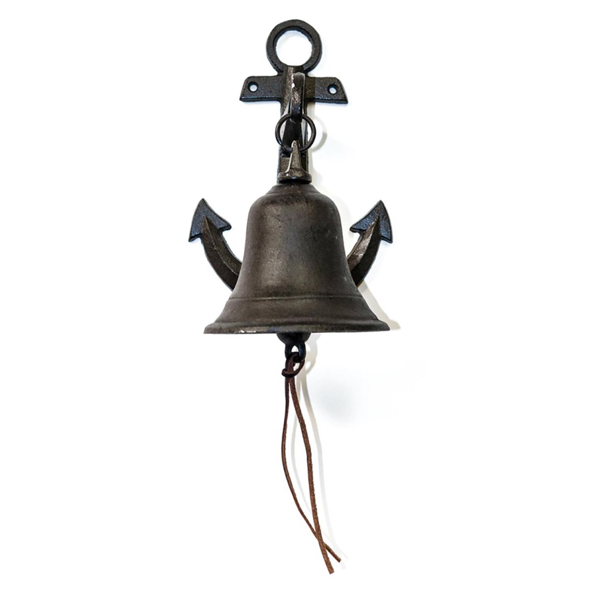 Cast Iron Anchor Garden Bell Finished in Black