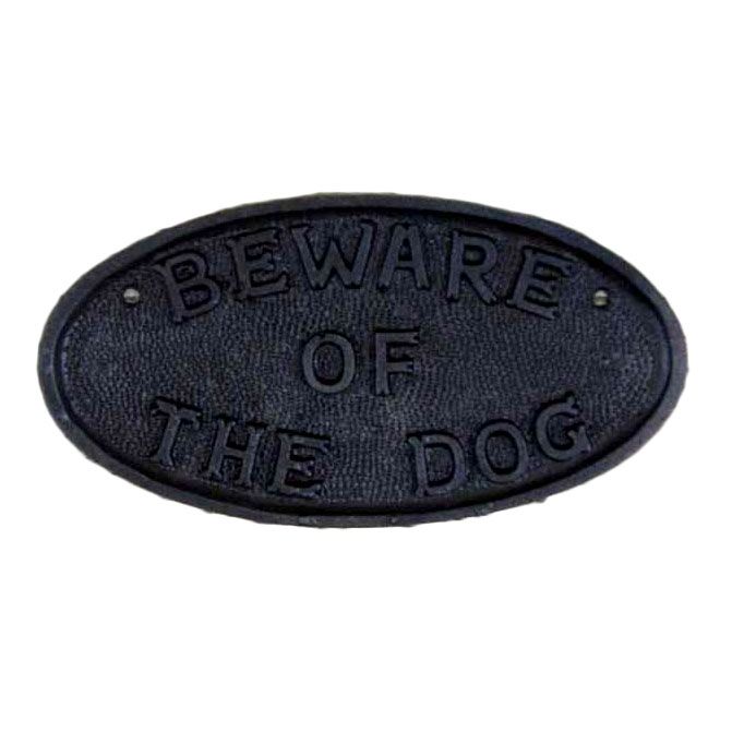 Cast Iron "Beware OF The Dogs" Sign