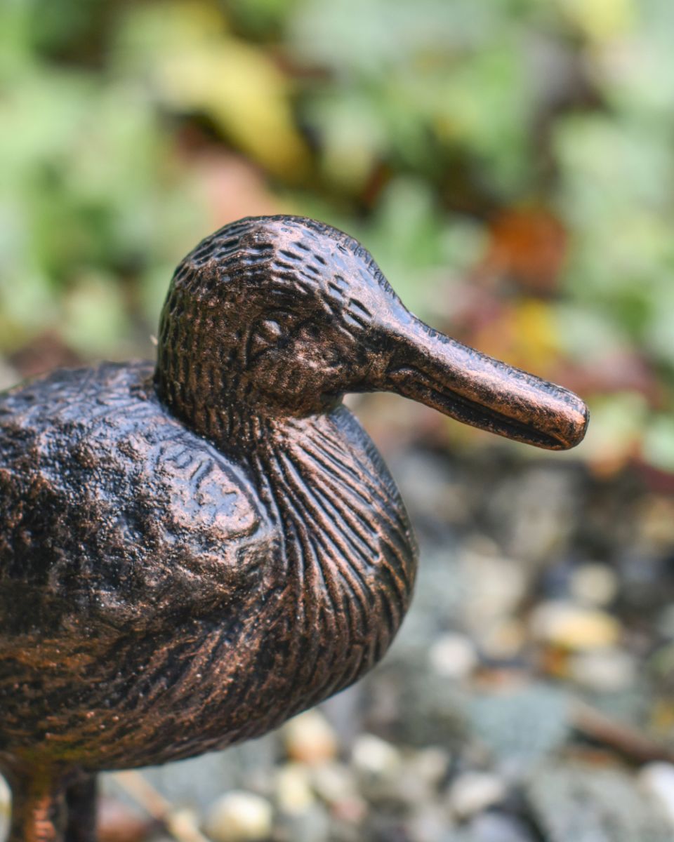 Bronze Copper Cast Iron Sparky Avocet Bird Garden Sculpture 16.5cm