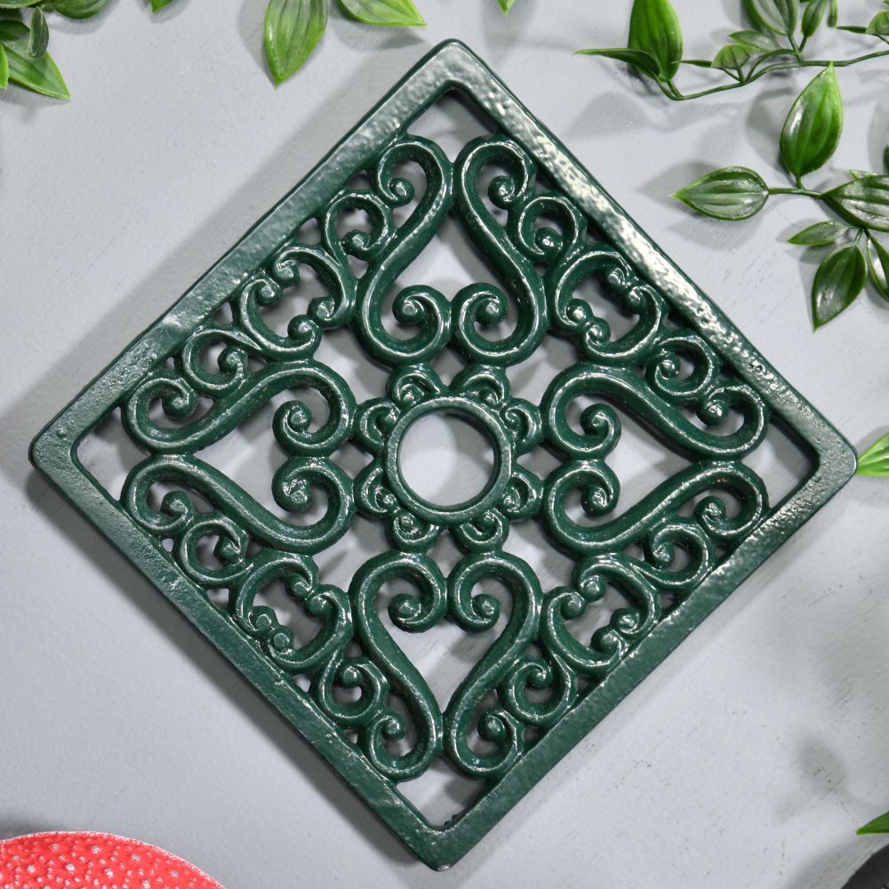 Trivet - Heavy duty V4 Square - Green