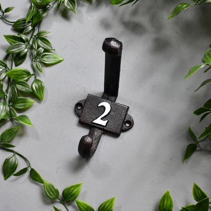 Cast Iron Number 2 Coat Hook