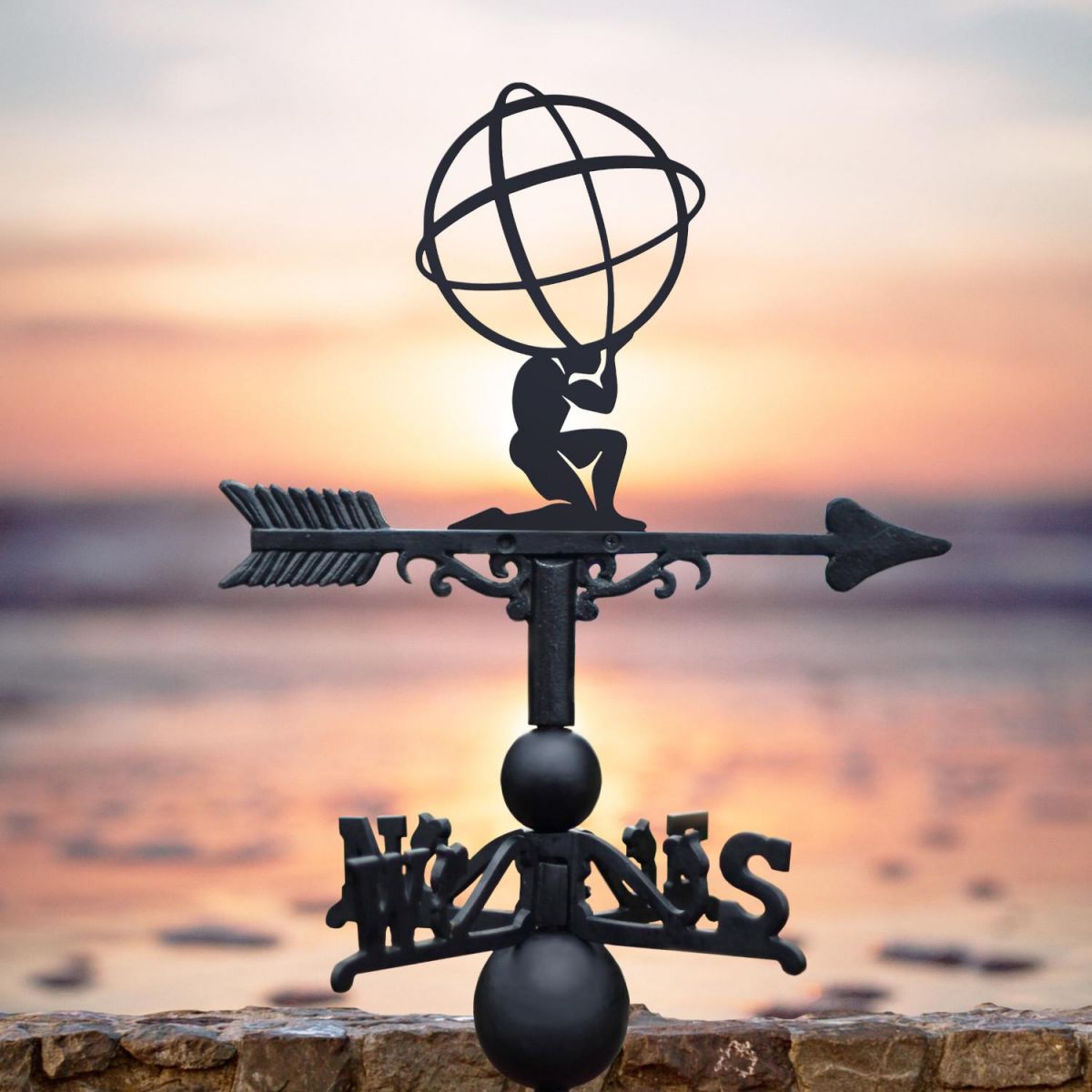 Cast Iron & Steel "Atlas" Weathervane