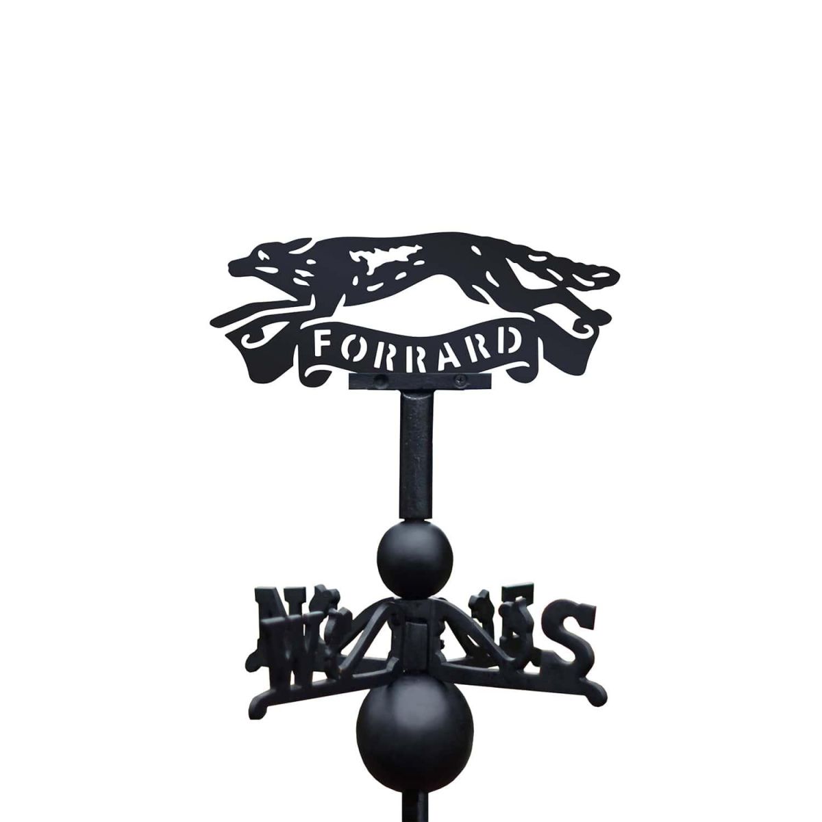 Cast Iron & Steel East Riding of Yorkshire Yeomanry Weathervane on White Background