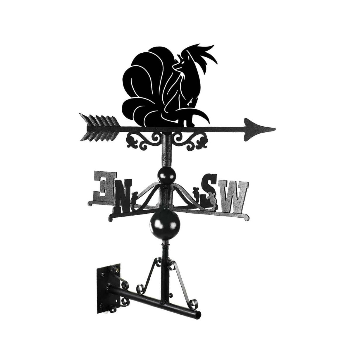 Cast Iron & Steel Generation I Fox Character Weathervane Mounted