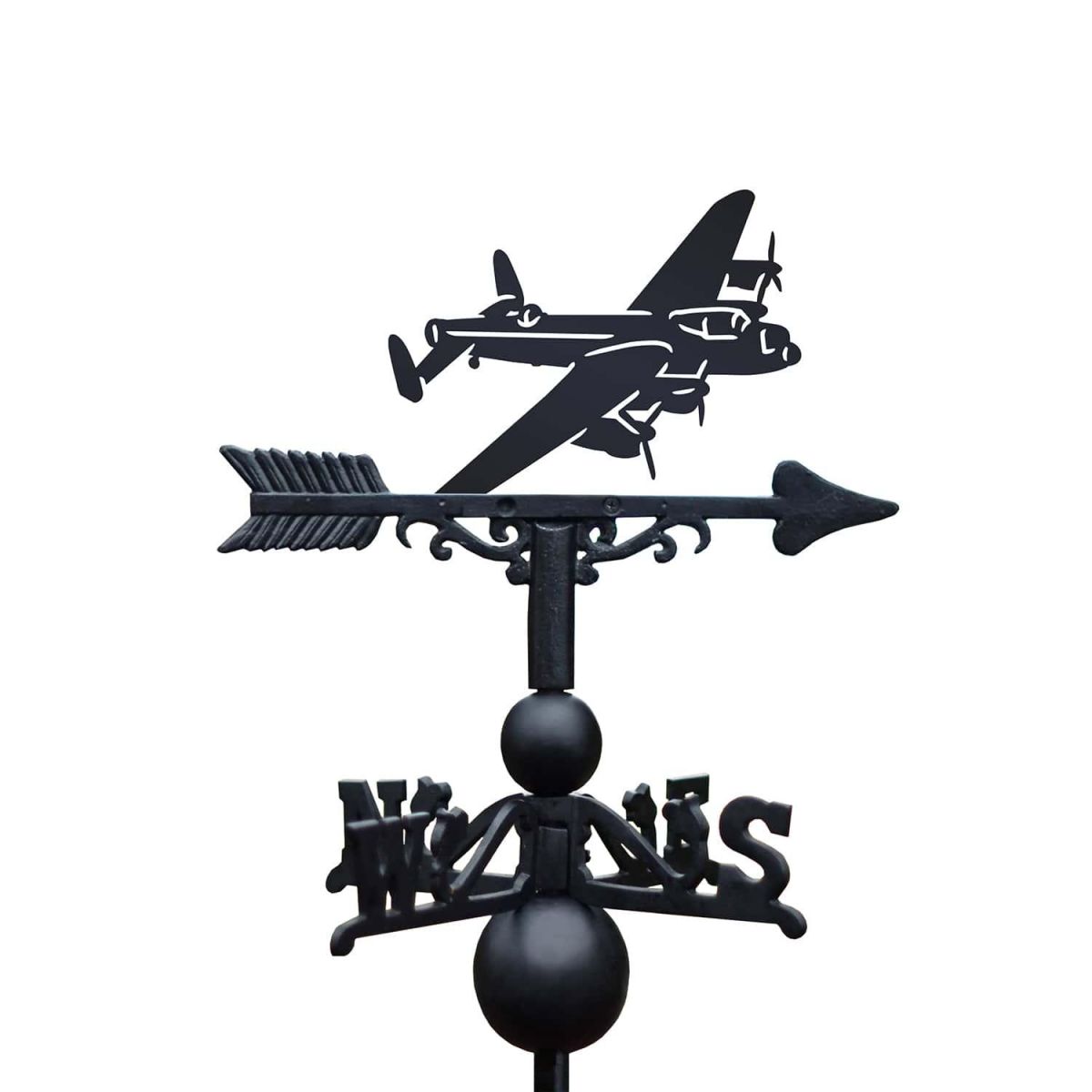 Close-Up of Cast Iron & Steel Lancaster Bomber Weathervane