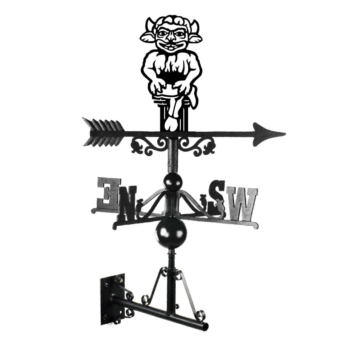 Wall Mounted Cast Iron & Steel Lincoln Imp Weathervane