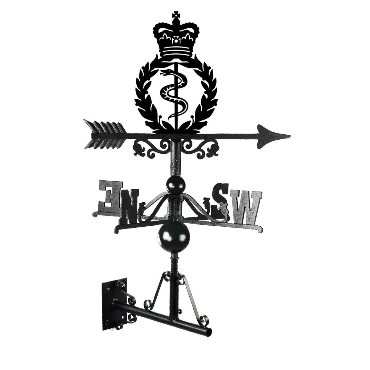 Mounted Cast Iron & Steel Royal Army Medical Corps Weathervane