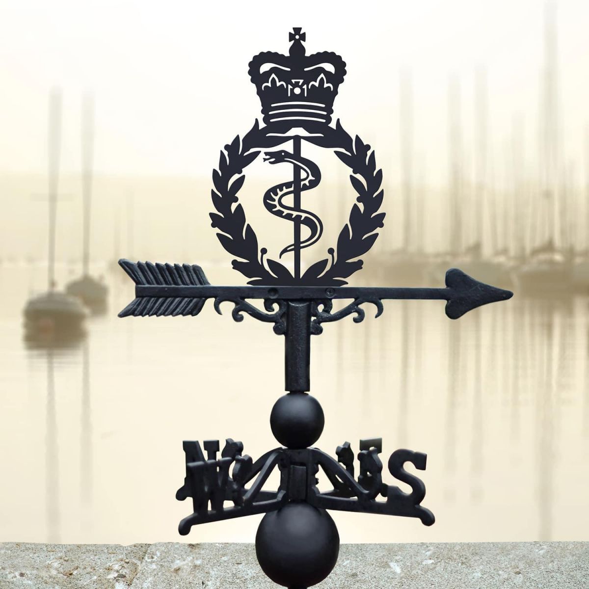Cast Iron & Steel Weathervane with Royal Army Medical Corps Motif