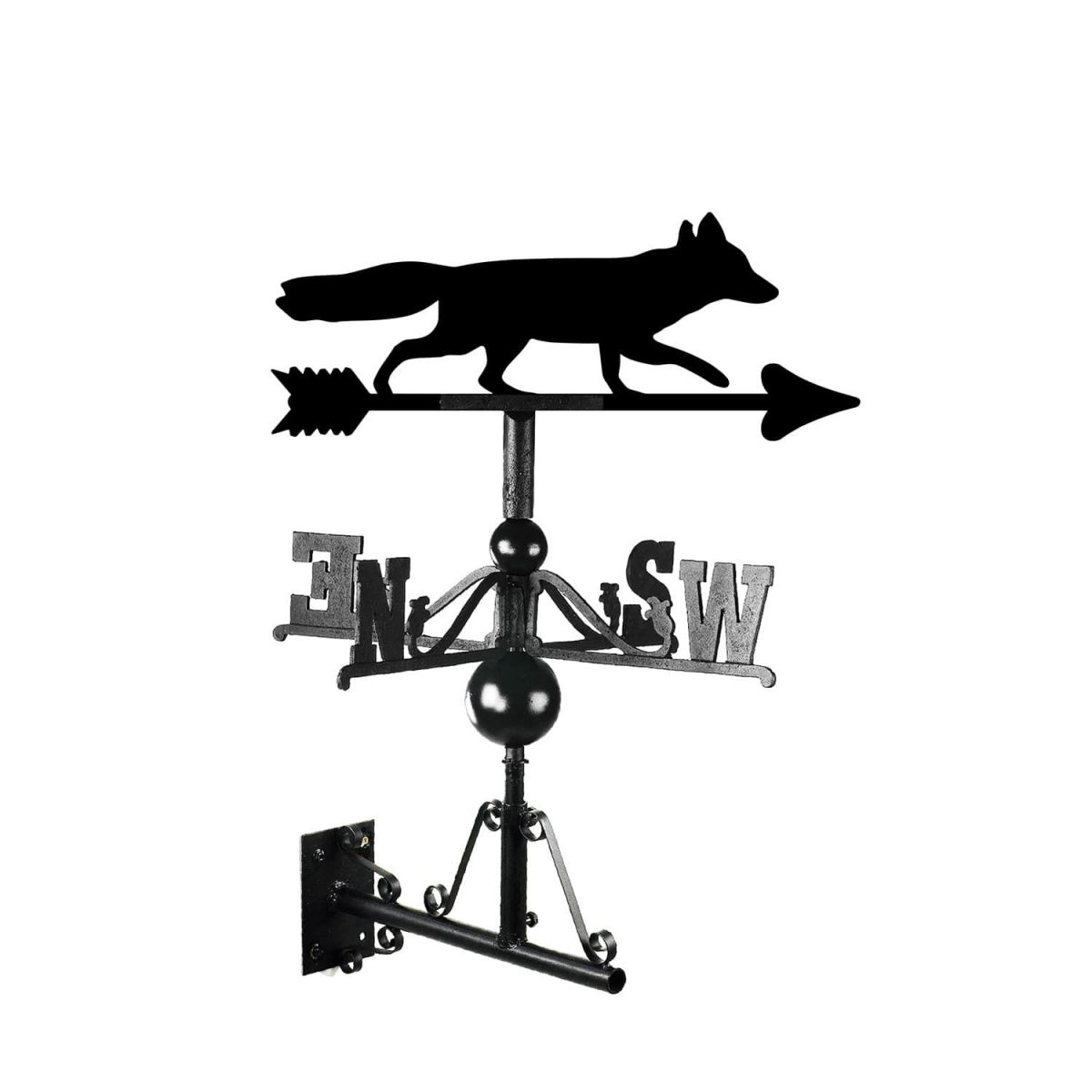 Mounted Cast Iron & Steel Running Fox Weathervane