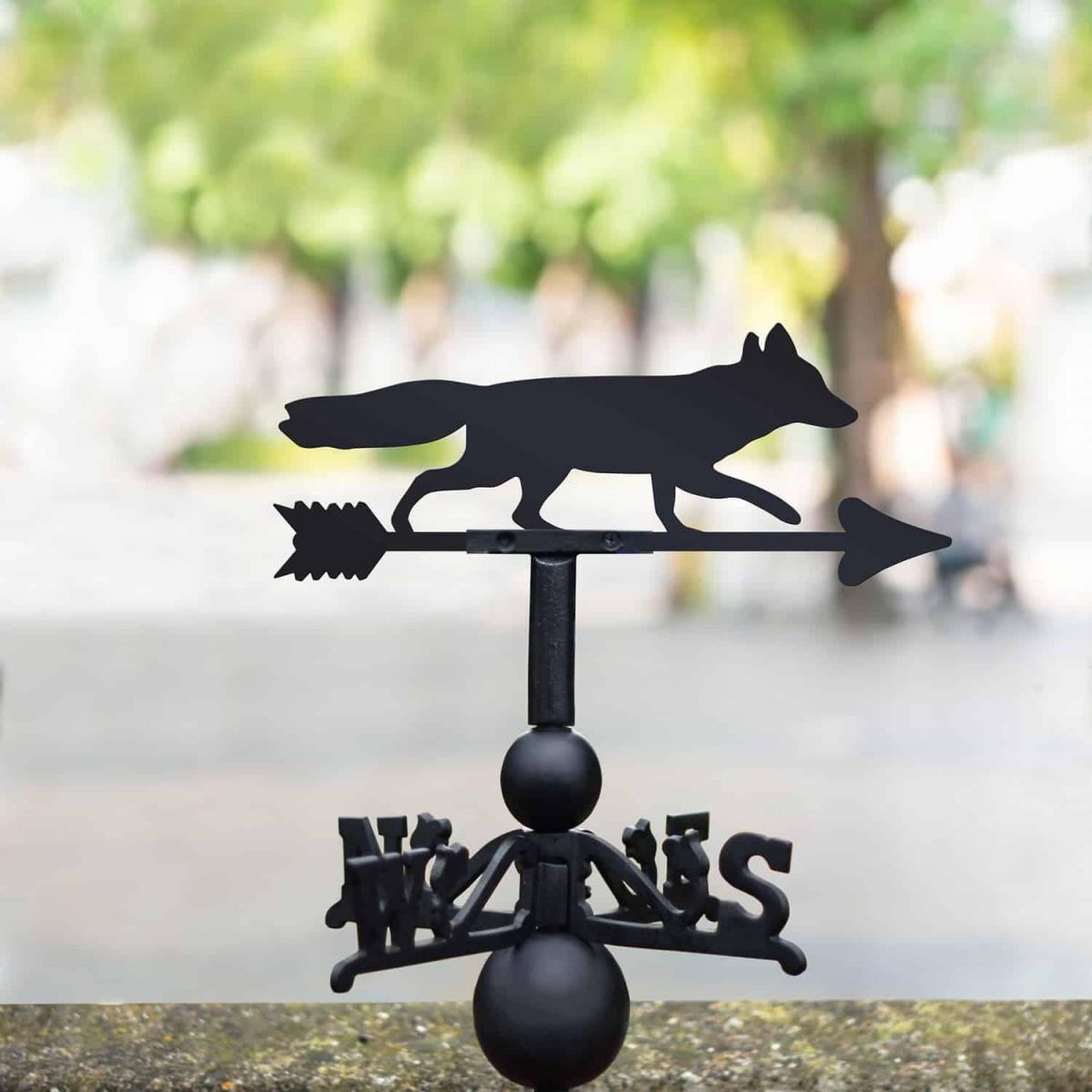 Cast Iron & Steel Weathervane with Running Fox Topper