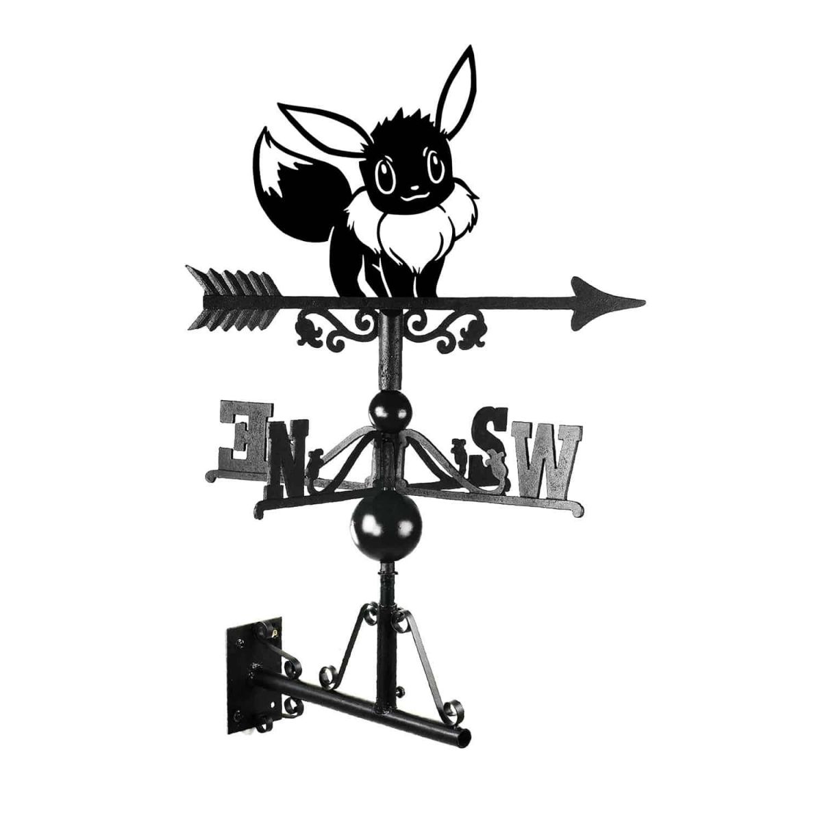 Cast Iron & Steel Unevolved Furry Brown Creature Weathervane Mounted